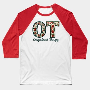 Occupational Therapy OT Country Christmas Quilt Pattern OT Baseball T-Shirt